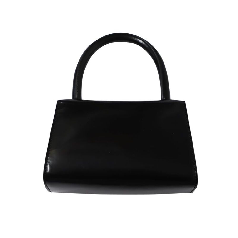 BY FAR Black Gloss Patent Mini Top-Handle Bag - Picture 2 of 8